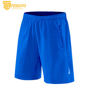 Te New 2025 Summer Trend Men's Gym Sports Shorts Outdoor Running Fitness Breathable Double <b>Layer</b> Solid Plain Dyed - Product Image 3