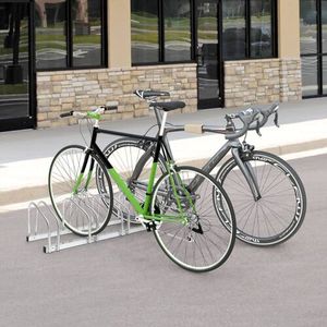 4-Bike piano Stand in lega di acciaio deposito biciclette organizzatore camion parcheggio Rack - Product Image 6