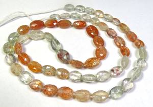 Las mejores cuentas facetadas de piedra solar naranja de 6-10mm, gemas de corte ovalado Natural de 17 ", piedras preciosas sueltas altas, joyería africana, juego de Color alto - Product Image 6