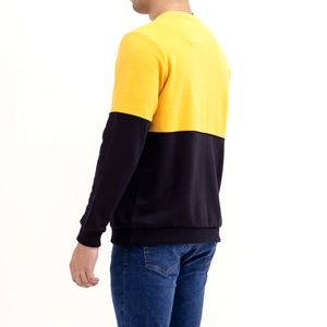 Sudadera de Cuello Redondo con Logotipo Personalizado para Hombre, Color Sólido, Parte Superior de Invierno, Algodón Liso Teñido, Servicio OEM, Más Vendida - Product Image 3