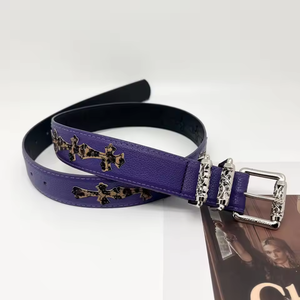 Cinturón de Cuero de Alta Calidad, Diseño Moderno con Estampado de Leopardo y Cebra, Cinturón Colorido Original Retro, Moda Masculina, Venta al por Mayor - Product Image 5