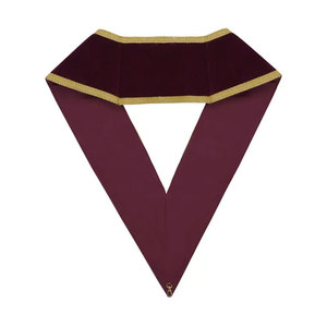 Material de lana de alta calidad Forma ovalada ligera Uso navideño Masonic Regalia Collar masónico con bordado hecho a mano - Product Image 6