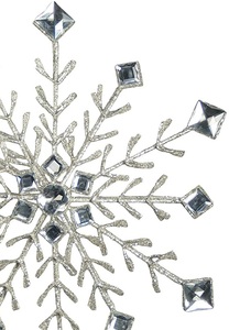 Décoration de sapin de noël en métal pailleté et orné de bijoux - Product Image 4