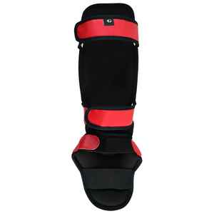 Protecteurs de jambes de kickboxing protège-tibia en mousse élastique en tissu de soutien protège-jambes de boxe équipement de protection du pied tibia dans l'étape - Product Image 3