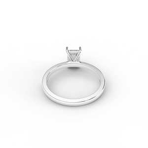 IGI Certified Radiant Cut Lab Grown Diamond Solitaire Engagement Ring in <b>Solid</b> 925 Sterling <b>Silver</b> - Product Image 3