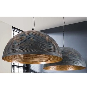 Lámpara colgante de forma redonda de Metal hecha a mano, diseño de lujo, lámpara colgante dorada, lámpara colgante para comedor - Product Image 5