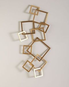 Arte de pared de metal hecho a mano de primera calidad con intrincados detalles geométricos ideales para el estilo interior contemporáneo - Product Image 1