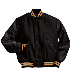 Chaqueta Bomber de cuero de lana de alta calidad para hombres Personalizable Chenille bordado Logo CollegeBaseballjacket para hombres - Product Image 3