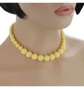 Luxury Vintage Women's Beaded <b>Resin</b> Necklace with Genuine Quality for Party and Wedding Gifts - Product Image 2