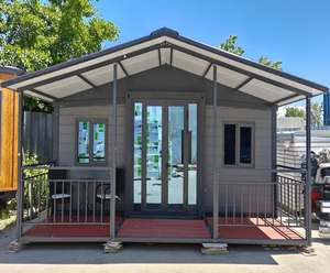 Casa Expandible de Doble Ala de 20 pies con Paneles Exteriores Metálicos Tallados de Primera Calidad, Terraza Integrada con Cubierta de Techo + ENVÍO GRATUITO - Product Image 1