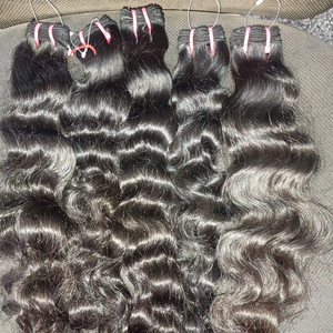 Extensiones de cabello Remy Virgen del templo del sur de la India Cabello humano ondulado profundo de templos de confianza - Product Image 1