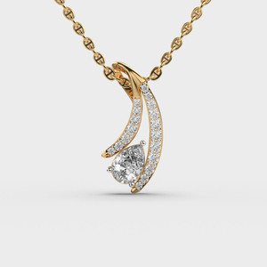 Collar con Colgante de Diamantes de Oro de Lujo, Plata de Ley 925, Corte Pera, con Circonita Cúbica, para Mujer, Joyería de Boda, OEM, ODM - Product Image 1