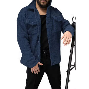 Ultra Soft <b>Sherpa</b> Fleece <b>Jacket</b> For <b>Men</b> With Zipper Closure And Relaxed Fit Designed For Streetwear Or Winter Layering - Product Image 5