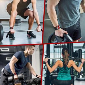 Sangles de poignet de musculation de haute qualité, respirantes, antidérapantes, unisexes, en néoprène résistant, avec logo personnalisé - Product Image 4