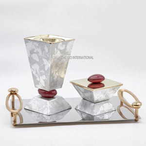 Brûleur d'encens Design impressionnant fleur décorative finition or porte-encens Design moderne brûleur Makhana - Product Image 4