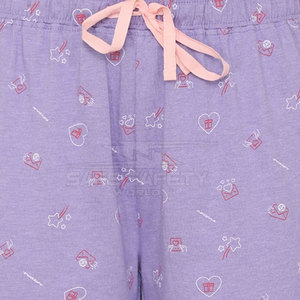 Ensembles courts d'été deux pièces pour femmes Polyester/coton mélangé léger respirant décontracté manches courtes couleur personnalisée haute - Product Image 6