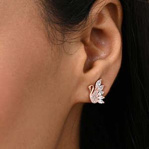 Pendientes de Plata de Ley 925 de Primera Calidad para Mujer, Diseño Moderno con Corte Marquesa, Oro Rosa, Corazón Animal, ¡Compra Ahora! - Product Image 4