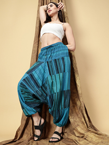 Pantalones Harem de cintura alta de algodón 100% para mujer, pantalones holgados de lona suaves y transpirables, cómodos, ecológicos, nepalíes para invierno - Product Image 4