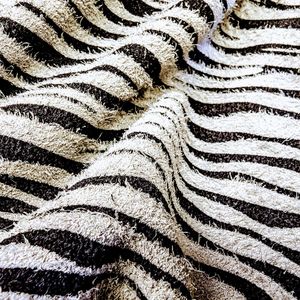 Da bò giả da báo Ý cao cấp FUR ZEBRINA, dùng làm giày, túi xách, đồ da, phụ kiện thời trang, đạt chứng nhận REACH - Product Image 1