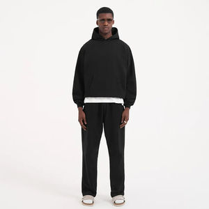 Survêtement en coton pour hommes de haute qualité coupe ajustée vêtements de sport décontractés ensemble de jogging à manches longues - Product Image 2