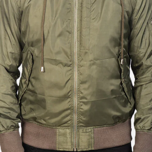 Wholesale Unisex Olive Green Bomber Jacket Winter Warm <b>Padded</b> Coat Streetwear Fur Trim <b>Waterproof</b> Windproof Quilted Fashion - Product Image 4