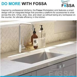 Fregadero de acero de alta calidad, tipo de cocina de un solo tazón con superficie lisa, a prueba de herrumbre, larga vida útil para el hogar, uso de diseño de montaje superior - Product Image 4