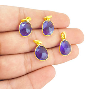 Colgante de forma irregular de Gema Natural, Plata de Ley 925, oro, Vermeil, joyería de piedras preciosas, para fabricación de pendientes y collar - Product Image 4