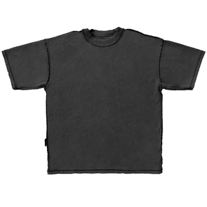 T-shirts col en O pour hommes Style formel Design solide en polyester/coton Impression numérique par teinture sur tissu vierge - Product Image 4