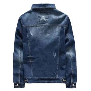 Vestes en jean taille plus à la mode pour hommes avec logo imprimé personnalisé avec poches veste en jean pour hommes High Street - Product Image 6