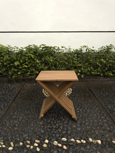 Minimalist Modern Chair Fold Mini <b>Stool</b> Brown Patio Benches <b>Garden</b> for Indoor or Outdoor Furniture and Decoration Home Furniture - Product Image 2