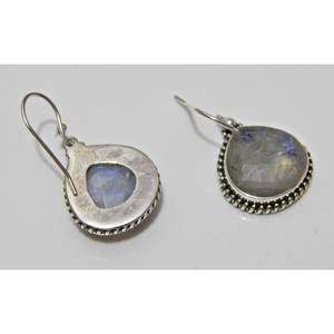 ต่างหูเงินแท้925แบบดั้งเดิมพลอยควอตซ์มูนสโตนธรรมชาติของขวัญวันครบรอบที่สมบูรณ์แบบสำหรับเงินของเธอ - Product Image 4