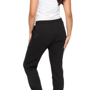Pantalon de survêtement en polaire noire pour femmes Pantalon de survêtement décontracté à taille haute avec poches - Product Image 6