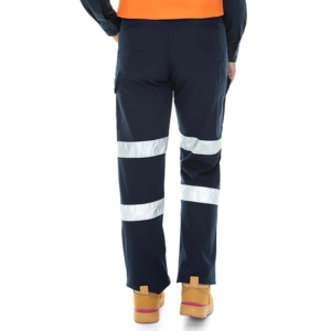 Pantalones DE TRABAJO lavados de algodón OEM 100% para hombres y niños, ajustados con múltiples bolsillos reflectantes para minería, estilo frontal plano - Product Image 5