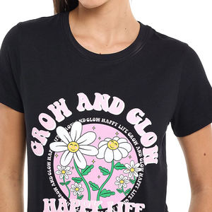 Bajo MOQ Último diseño Mujeres Camisetas Ropa de verano Mujeres Camisetas Logotipo personalizado Impresión Mujeres Camisetas - Product Image 6