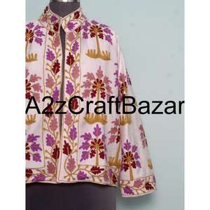 Most Selling <b>Velvet</b> <b>Jacket</b> 100% Cotton Knitted Fabric Embroidered Floral Pattern Eco-Friendly Breathable Quick winter - Product Image 2