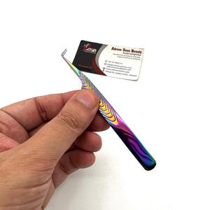 2025 New Style Extra <b>Holding</b> Grip 90 Degree Skinny Tweezer Stainless Steel Custom Logo Printing OEM Service Durable Anti-Static - Product Image 5