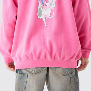 Fabricante-Sudadera con capucha desgastada de peso pesado personalizada para hombres Boxy Cropped personalizado impreso bordado sólido apliques - Product Image 6