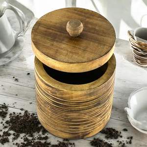 Rectangle Wooden <b>Spice</b> Box | Premium Solid Wood Foldable Eco-Friendly <b>Storage</b> Container for Salt Herbs <b>Spices</b> | Modern Kitchen - Product Image 3