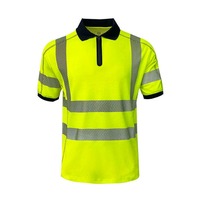 Nouveau polo de sécurité réfléchissant à manches courtes, haute visibilité, fluorescent, séchage rapide, 100 % polyester, qualité supérieure, certifié CE