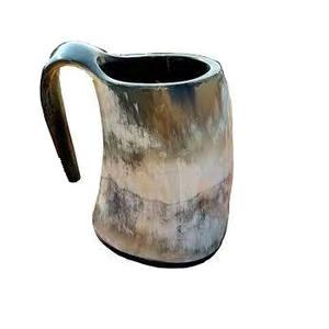 Grossiste Convient aux Vikings Authentique tasse polie Tasse à boire en corne de buffle Tasse en corne avec gravure - Product Image 2