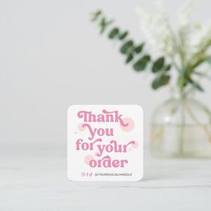 Tarjetas de agradecimiento de marca para floristas con ilustraciones de ramo dibujadas <span class=keywords><strong>a</strong></span> <span class=keywords><strong>mano</strong></span> y <span class=keywords><strong>código</strong></span> de <span class=keywords><strong>descuento</strong></span> de jarrón - Product Image 2