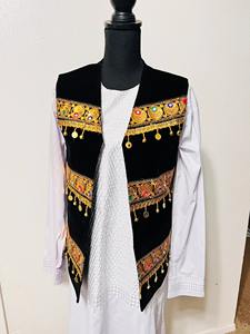 Mens Traditional Afghan Groom Waistcoat Handmade Ethnic Cultural Sleeveless Vest Summer for <b>Wedding</b> Ceremony Formal Events - Product Image 2