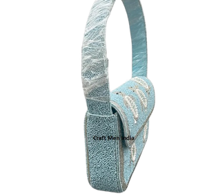 Sacs à main élégants faits à la main avec des perles et une bandoulière perlée, sacs à main perlés à la mode pour femmes, design personnalisé, SAC À ÉPAULE - Product Image 2