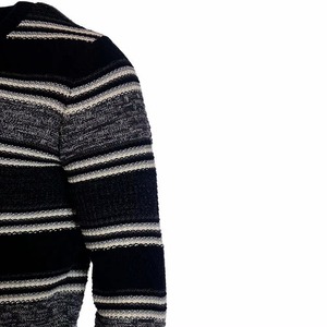 Suéteres de Punto de Invierno para Hombre de Alta Calidad, Nuevo Estilo, Costuras a Rayas, Diseño Casual de Manga Larga con Cuello Redondo - Product Image 2