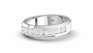 Modern Women 14K Gold & Natural Diamond Sumptuous 9 <b>Stone</b> Bands for Everyday Wear and Every Occasions - Product Image 2