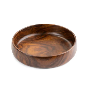 Cuenco de madera para servir de cocina de lujo con nuevo diseño láser personalizado para ensalada o comida para acampar viene con embalaje de cartón - Product Image 3