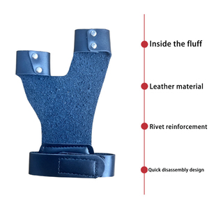 Juego de protector de brazo de entrenamiento de arco recurvo de cuero suave, Protector de antebrazo ajustable, accesorios de cuerda de lazo para tirar del dedo - Product Image 3