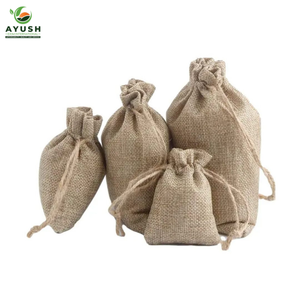 Drawstring gift bag made of jute with cotton insides custom design & size bags for gifting & packing - Product Image 3