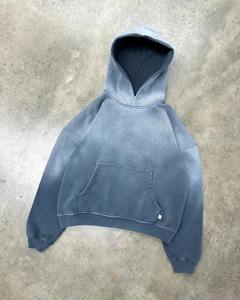 Sudadera con Capucha de Felpa para Hombre, Estilo Urbano, Lavado Ácido, 500 GSM, Gruesa, 100% Algodón, Tejido de Punto, Impresión Digital Personalizada, Invierno - Product Image 1