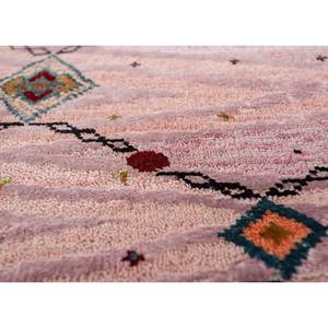 Alfombra de Lana y Seda de Bambú Anudada a Mano con Diseño Geométrico Rosa y Morado Freedom Manchaha para Sala de Estar, Pasillo, Modelo Les-2394 - Product Image 3